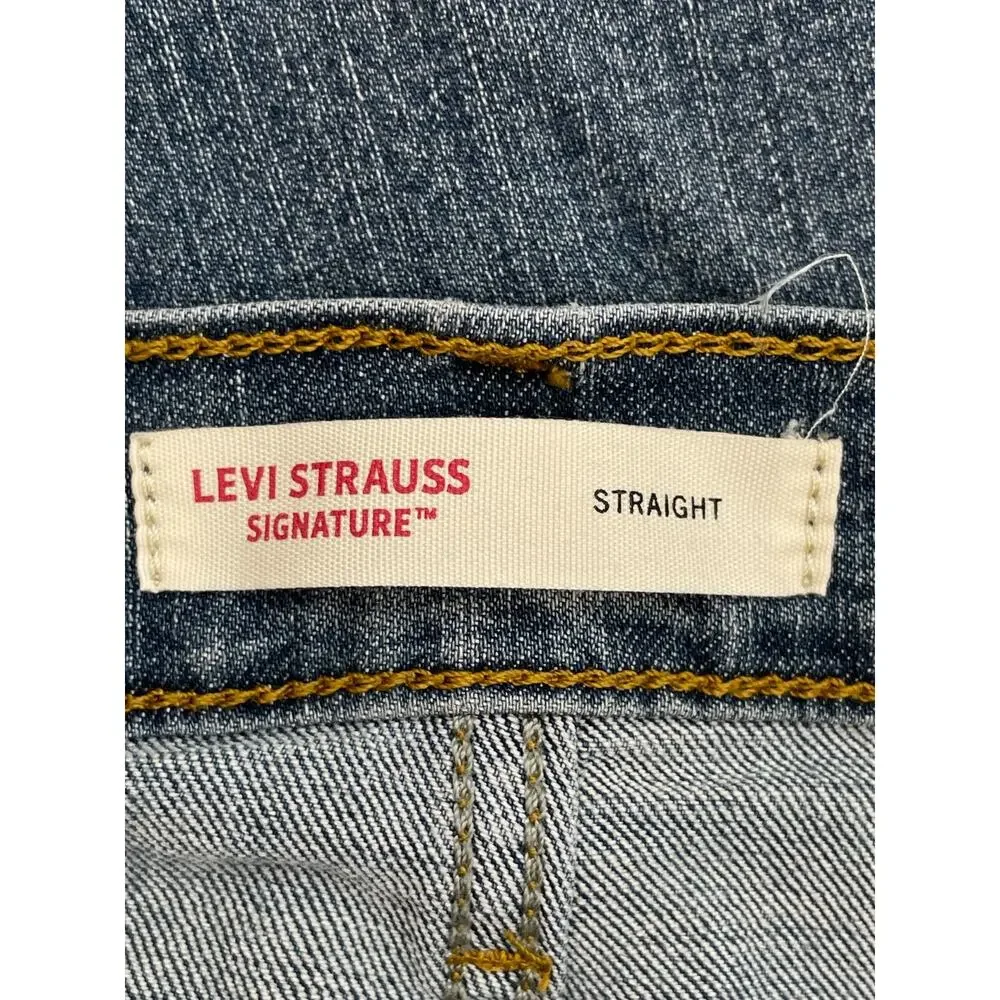 Levis Jeans Mens‎ 34 x 30 Blue Cotton Blend Stretch Signature Straight